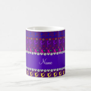 Taza De Café Nombrar estrellas de corazones de gimnasia del arc