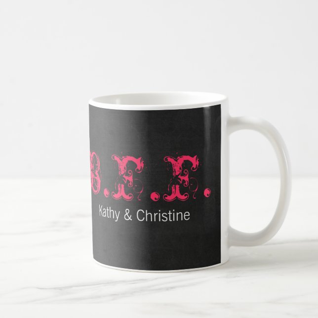 Taza De Café Nombre adaptable para siempre b.f.f. de BFF de los (Derecha)