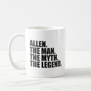 Taza De Café Nombre Allen, Allen El Hombre El Mito La Leyenda