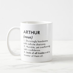 Taza De Café Nombre Arthur, Nombre editable, Nombre personaliza
