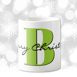 Taza De Café Nombre, August Peridot Birthstone | Feliz Navidad