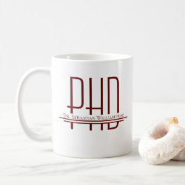 Taza De Café Nombre Burgundy PhD Café Mug