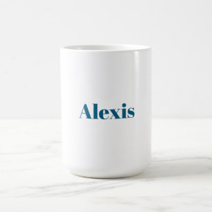 Taza De Café Nombre Caligrafía Script Sencillo Simple Blanco Az