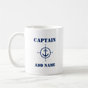 Taza De Café Nombre de agregado o nombre de barco del delimitad