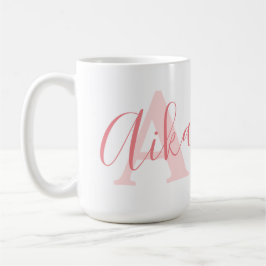 Taza De Café Nombre de Aika que significa monograma A texto de 