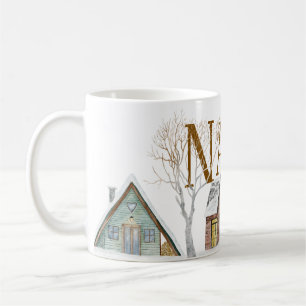 Taza De Café nombre de aldea nevada personalizado