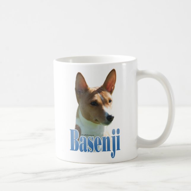 Taza De Café Nombre de Basenji (Derecha)