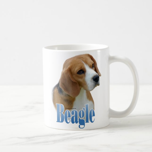 Taza De Café Nombre de Beagle (Derecha)