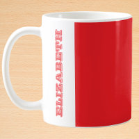 Nombre de bloque rojo moderno personalizado