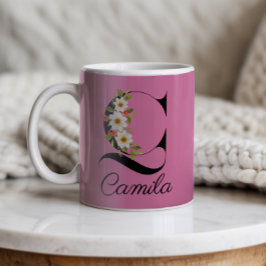 Taza De Café Nombre de bonito floral de jardín Mug