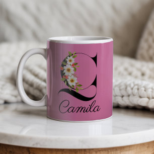 Taza De Café Nombre de bonito floral de jardín Mug
