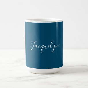 Taza De Café Nombre de caligrafía moderna elegante de la llanur