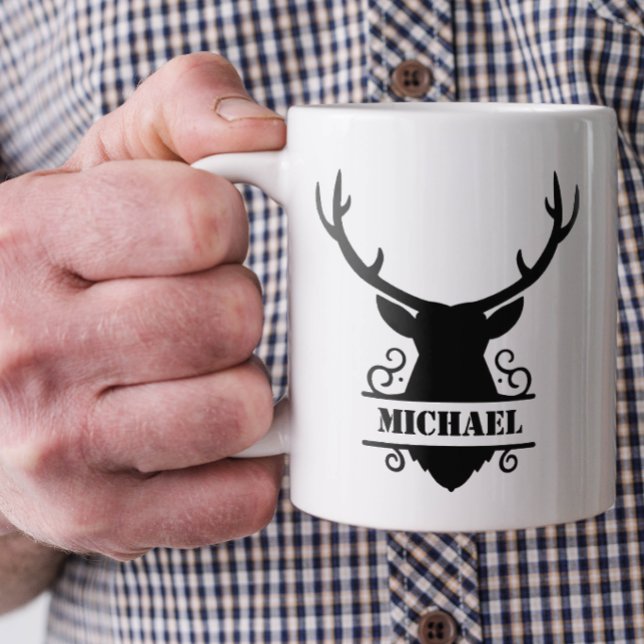 Taza De Café Nombre de ciervo ruso (Personalized Mug for Dad)