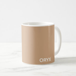 Taza De Café Nombre de color beige marrón Oryx