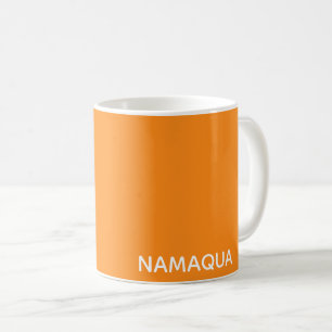 Taza De Café Nombre de color naranja de Namaqua
