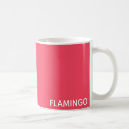 Taza De Café Nombre de color rosa flamenco