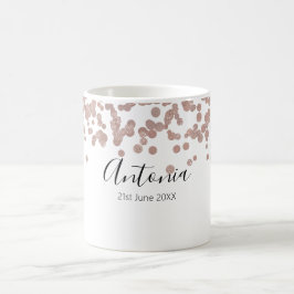 Taza De Café Nombre de cumpleaños con letra elegante
