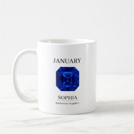 Taza De Café Nombre de cumpleaños de septiembre, piedra de naci