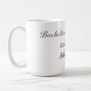 Taza De Café nombre de despedida de soltera maron fecha ducha n