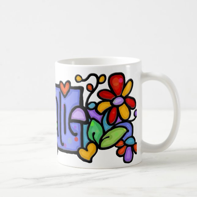 Taza De Café Nombre de encargo pintado a mano de NATALIE (Derecha)