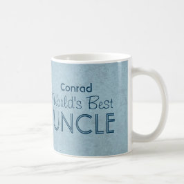 Taza De Café Nombre de encargo V3 del TÍO Grunge azul del mundo