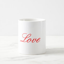 Taza De Café Nombre de escritura a mano del Boda de amor rojo b