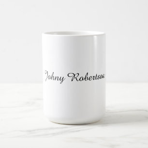 Taza De Café Nombre de escritura a mano elegante profesional mo