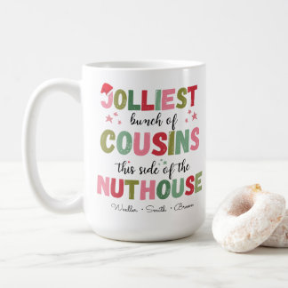 Taza De Café Nombre de familia en Navidad Prima Reunión Combina