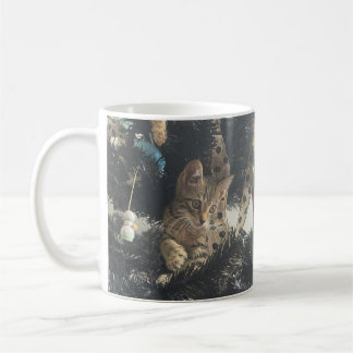 Taza De Café Nombre de foto de mascota gatito lindo