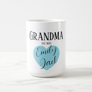 Taza De Café Nombre de guión personalizado de abuela