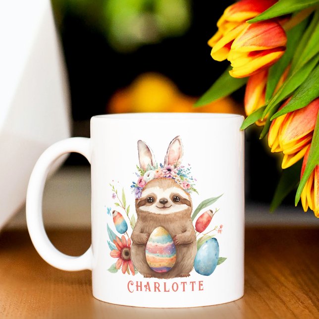 Taza De Café Nombre de Huevos de Conejo de Conejo de Semana San (Subido por el creador)