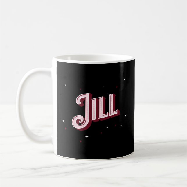 Taza De Café Nombre de Jill Personalizado (Izquierda)