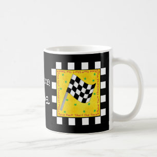 Taza De Café Nombre de la bandera de color blanco negro control