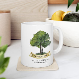 Taza De Café Nombre de la cinta de opciones del árbol de la uni