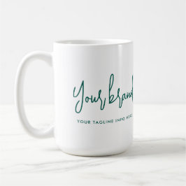Taza De Café Nombre de la compañía de marca de script moderna
