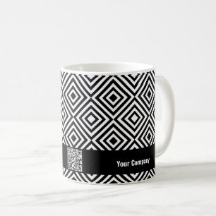 Taza De Café Nombre de la empresa Sitio web de código QR Patrón