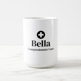 Taza De Café Nombre de la enfermera personalizada
