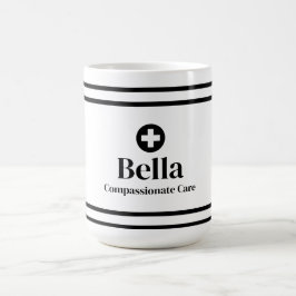 Taza De Café Nombre de la enfermera personalizada