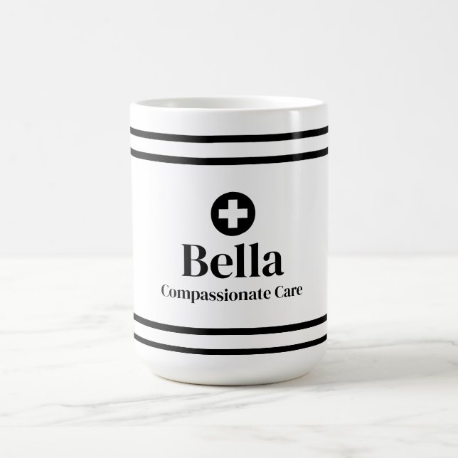 Taza De Café Nombre de la enfermera personalizada (Centro)