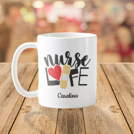 Taza De Café Nombre de la escuela de Enfermería cardíaca de enf