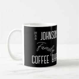 Taza De Café Nombre de la familia Café blanco y negro