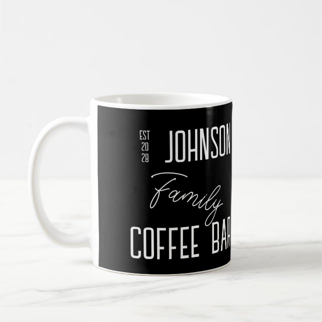 Taza De Café Nombre de la familia Café blanco y negro (Izquierda)