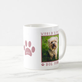 Taza De Café Nombre de la foto de la mejor mamá de perros del m