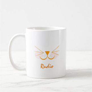 Taza De Café Nombre de la foto del Mascota de la cara del gato