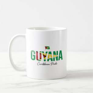 Taza De Café Nombre de la isla de Guyana Orgullo cotidiano