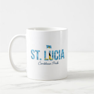 Taza De Café Nombre de la isla de Santa Lucía | Orgullo cotidia