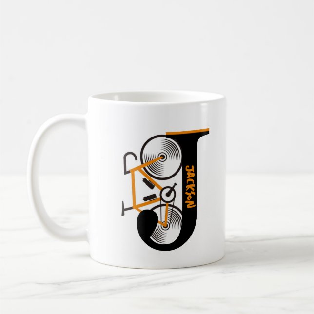 Taza De Café Nombre de la letra de ciclismo de carretera (Izquierda)
