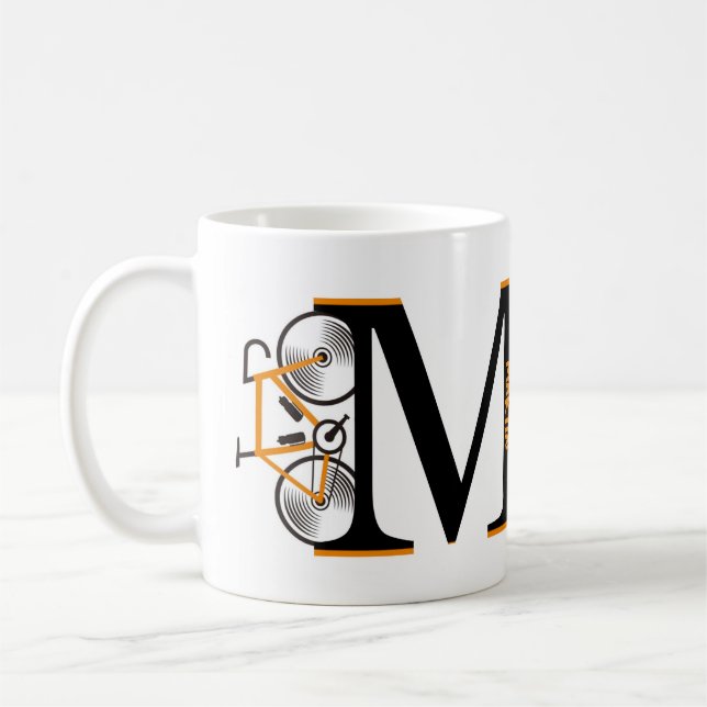 Taza De Café Nombre de la letra de ciclismo de carretera (Izquierda)