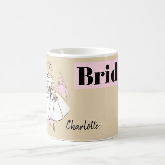 Taza De Café Nombre de la novia del grupo neutral de la moda