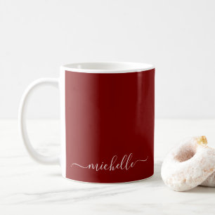 Taza De Café Nombre de la plantilla Tipografía de color rojo in